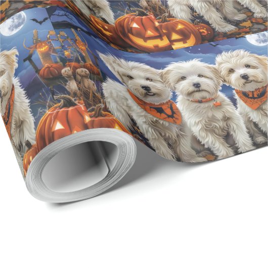 Coton De Tulear Halloween Spooky Cadeaupapier (Rol Hoek)