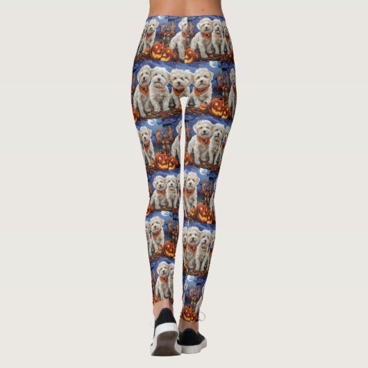 Coton De Tulear Halloween Spooky Leggings (Achterkant)