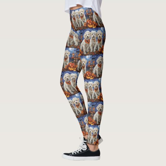 Coton De Tulear Halloween Spooky Leggings (Links)