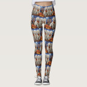 Coton De Tulear Halloween Spooky Leggings (Voorkant)
