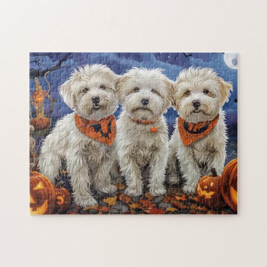 Coton De Tulear Halloween Spooky Legpuzzel (Horizontaal)