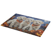 Coton De Tulear Halloween Spooky Snijplank (Hoek)