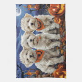 Coton De Tulear Halloween Spooky Theedoek (Verticaal)