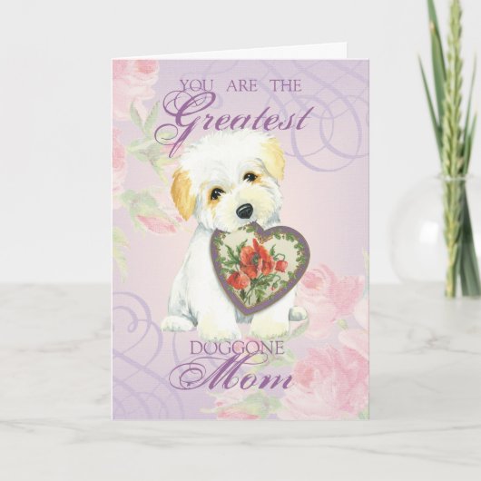 Coton de Tulear Heart Mam Kaart (Voorkant)