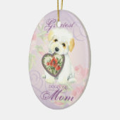 Coton de Tulear Heart Mam Keramisch Ornament (Links)