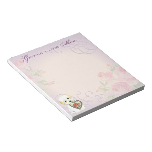 Coton de Tulear Heart Mam Notitieblok (Schuin)