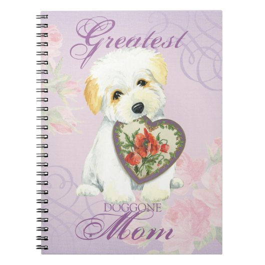 Coton de Tulear Heart Mam Notitieboek (Voorkant)