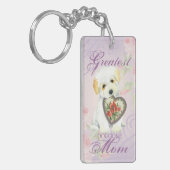 Coton de Tulear Heart Mam Sleutelhanger (Voorkant Links)