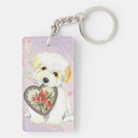 Coton de Tulear Heart Mam Sleutelhanger (achterkant)