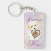 Coton de Tulear Heart Mam Sleutelhanger (Voorkant)