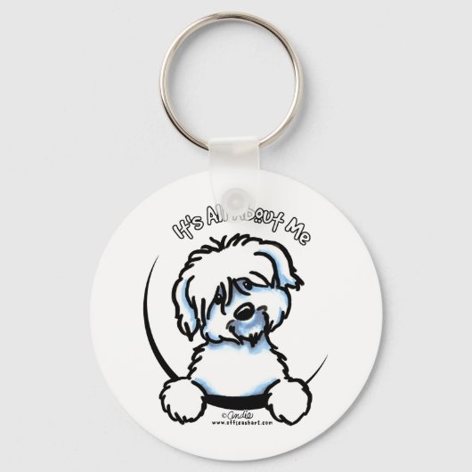 Coton de Tulear heeft alles over mij Sleutelhanger (Voorkant)