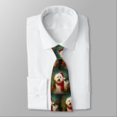 Coton De Tulear-hond in Sneeuw Kerstmis Stropdas (Gebonden)