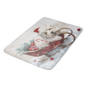 Coton De Tulear Hond Kerst Feestelijk Badmat (Gekanteld)