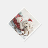 Coton De Tulear Hond Kerst Feestelijk Servet (Hoek)
