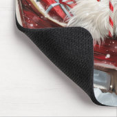Coton De Tulear hond Kerstmis Festief Muismat (Hoek)