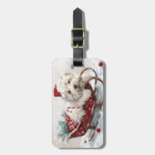 Coton De Tulear-hond Kerstmis Festiviteit Bagagelabel (Voorkant verticaal)