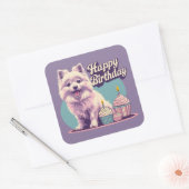 Coton De Tulear Hond Kleurrijk Vierkante Sticker (Envelop)