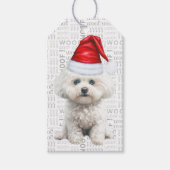 Coton de Tulear Hond Leuke Kerstvakantie Cadeaulabel (Voorkant)