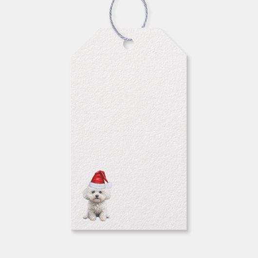 Coton de Tulear Hond Leuke Kerstvakantie Cadeaulabel (Achterkant)