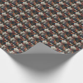 Coton de Tulear hond met kerstcadeaus open haard Cadeaupapier (Hoek)