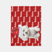 Coton de Tulear Hond Naam Kerstvakantie Fleece Deken (Voorkant)