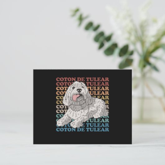 Coton de Tulear | Hond Owner Coton de Tulears Briefkaart (Staand voorkant)