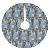 Coton De Tulear Hond Rijden Motorfiets Kerstmis Kerstboom Rok (Voorkant)