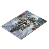 Coton De Tulear Hond Rijden Motorfiets Kerstmis Notitieboek (Linkerzijde)