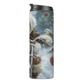 Coton De Tulear Hond Rijden Motorfiets Kerstmis Thermosbeker (Geroteerd rechts)