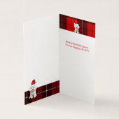 Coton de Tulear Hond Rood Vakantie Kerstmis Plaid Kaart (Binnen)