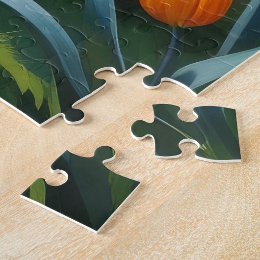 Coton De Tulear Hond Spring Bloemen Schilderen Legpuzzel (Zijkant)