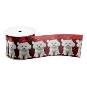 Coton de Tulear Hond Vakantie Plaid Grappige Kerst Satijnen Lint (Spoel)