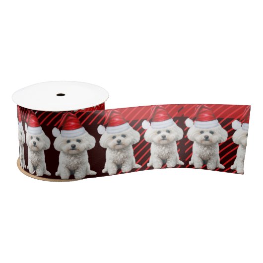 Coton de Tulear Hond Vakantie Plaid Grappige Kerst Satijnen Lint (Spoel)