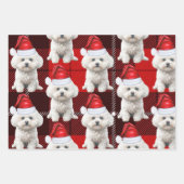 Coton de Tulear Hond Vakantie Red Plaid Kerstmis Inpakpapier Vel (Voorkant 2)
