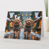 Coton De Tulear Honden Kerstmis Sneeuw Vakantie Kaart (Voorkant)