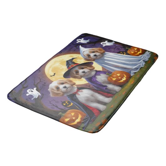 Coton De Tulear Honden Pompoen Halloween Grappig Badmat (Gekanteld)