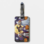 Coton De Tulear Honden Pompoen Halloween Grappig Bagagelabel (Achterkant verticaal)