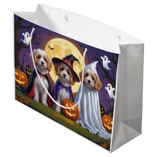 Coton De Tulear Honden Pompoen Halloween Grappig Groot Cadeauzakje (Achterkant Gekanteld)