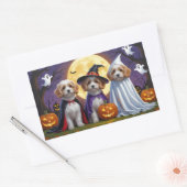 Coton De Tulear Honden Pompoen Halloween Grappig Rechthoekige Sticker (Envelop)