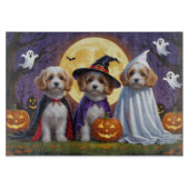 Coton De Tulear Honden Pompoen Halloween Grappig Snijplank (Voorkant)