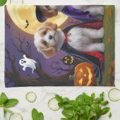 Coton De Tulear Honden Pompoen Halloween Grappig Theedoek (Gevouwen)