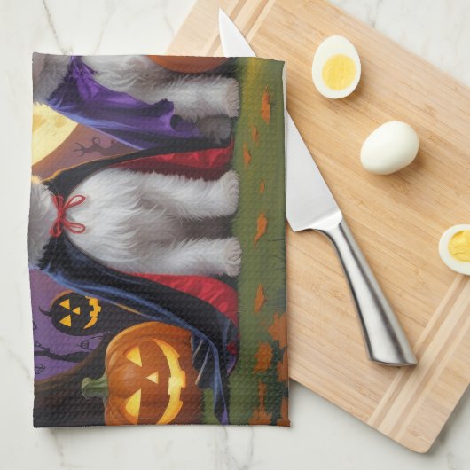 Coton De Tulear Honden Pompoen Halloween Grappig Theedoek (Quarter Fold)