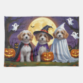 Coton De Tulear Honden Pompoen Halloween Grappig Theedoek (Horizontaal)