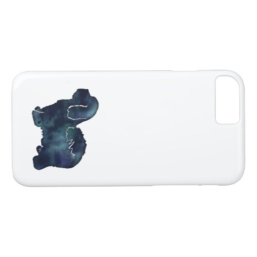 Coton de Tulear Hondenras Black Waterverf Case-Mate iPhone Case (Achterkant (Horizontaal))