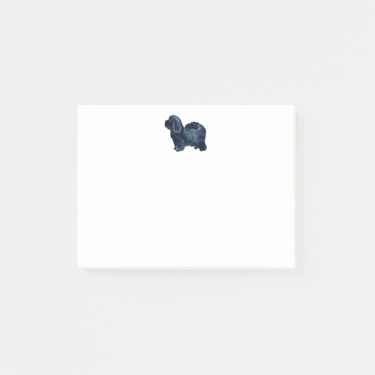 Coton de Tulear Hondenras Black Waterverf Post-it® Notes (Voorkant)