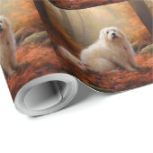 Coton De Tulear in Autumn Leaves Fall Inspire Cadeaupapier (Rol Hoek)