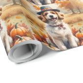 Coton de Tulear in de herfst laat Thanksgiving kun Cadeaupapier (Rol Hoek)