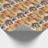 Coton de Tulear in de herfst laat Thanksgiving kun Cadeaupapier (Hoek)