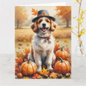 Coton de Tulear in de herfst laat Thanksgiving kun Kaart (Gele Bloem)
