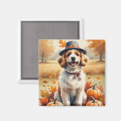 Coton de Tulear in de herfst laat Thanksgiving kun Magneet (Voorkant / Achterkant)